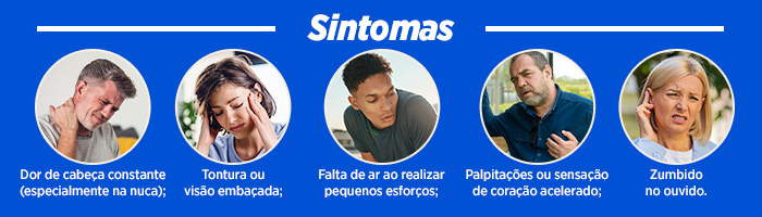 sintomas de pressão alta
