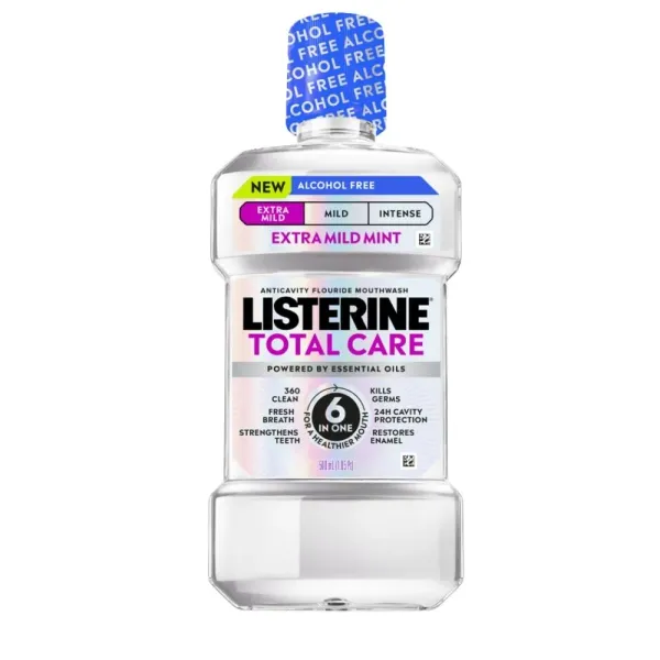 Listerine Cool Mint Extra Mild 500 ml, enxaguante bucal com intensidade extra suave.