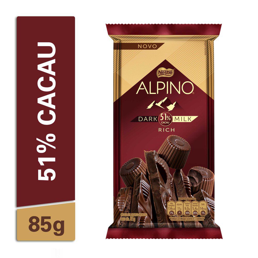 Chocolate Medio Amargo Nestle 80 gr - arjosimarprod
