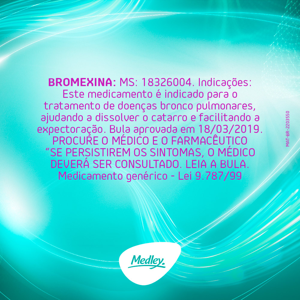 CLOR DE BROMEXINA 4MG/5ML XPE INF C/120 ML - CLORIDRATO DE