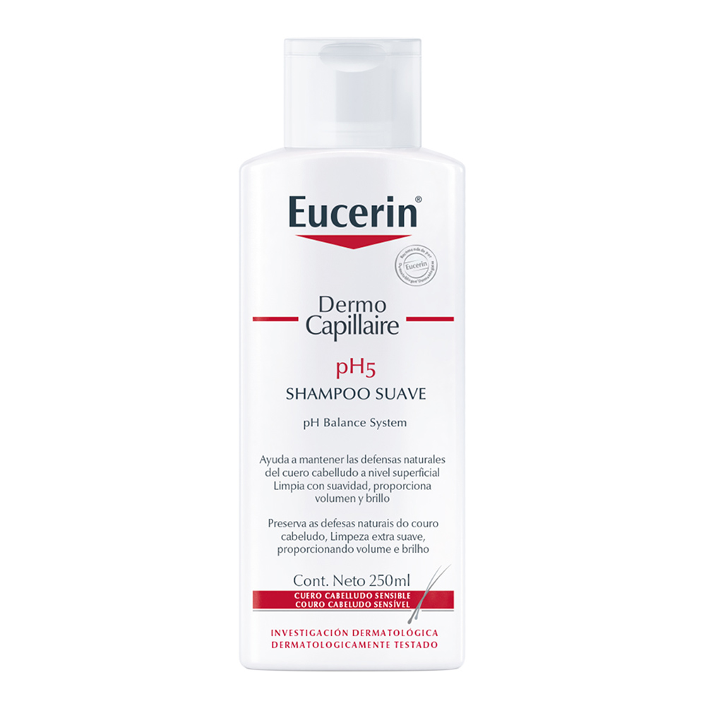 Shampoo Suave Eucerin Dermo Capillaire pH5 com 250ml - Escorrega o Preço