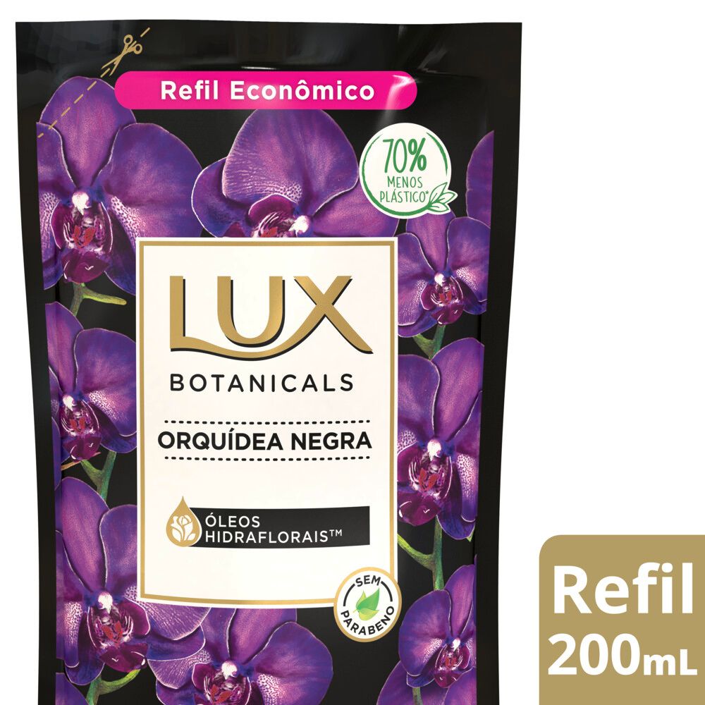 Kit 3 Sabonete Líquido Lux Botanicals Orquídea Negra 250ml - Drogaria Araujo